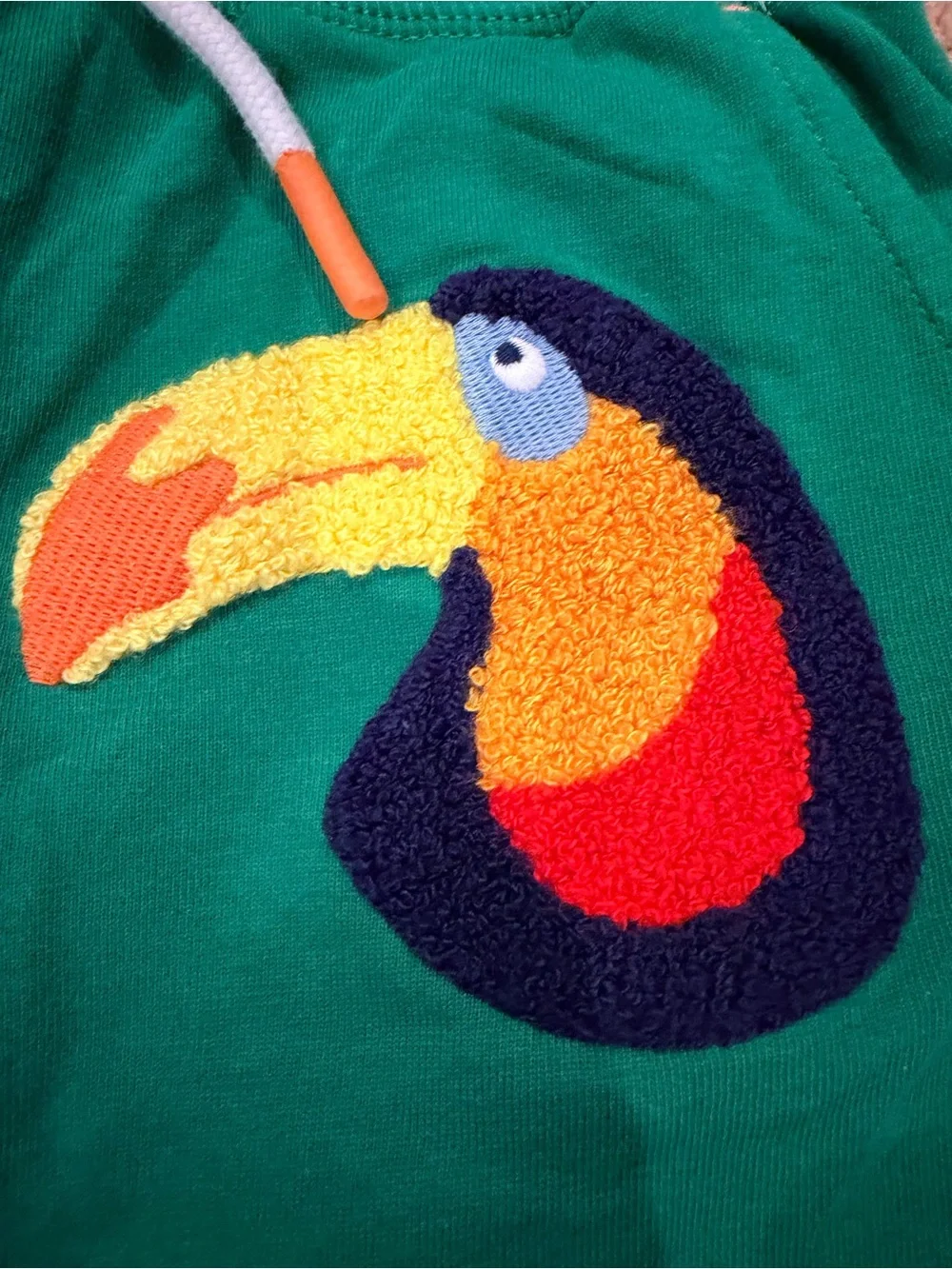 Mini Boden Blue Top and Green Animal Patch Shorts